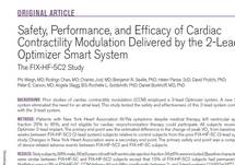 Safety, Performance, and Efficacy of Cardiac Contractility Modulation Delivered by the 2-Lead Optimizer Smart System