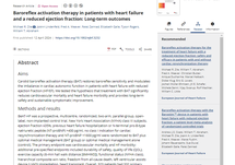 Baroreflex activation therapy in patients with heart failure and a reduced ejection fraction: Long-term outcomes